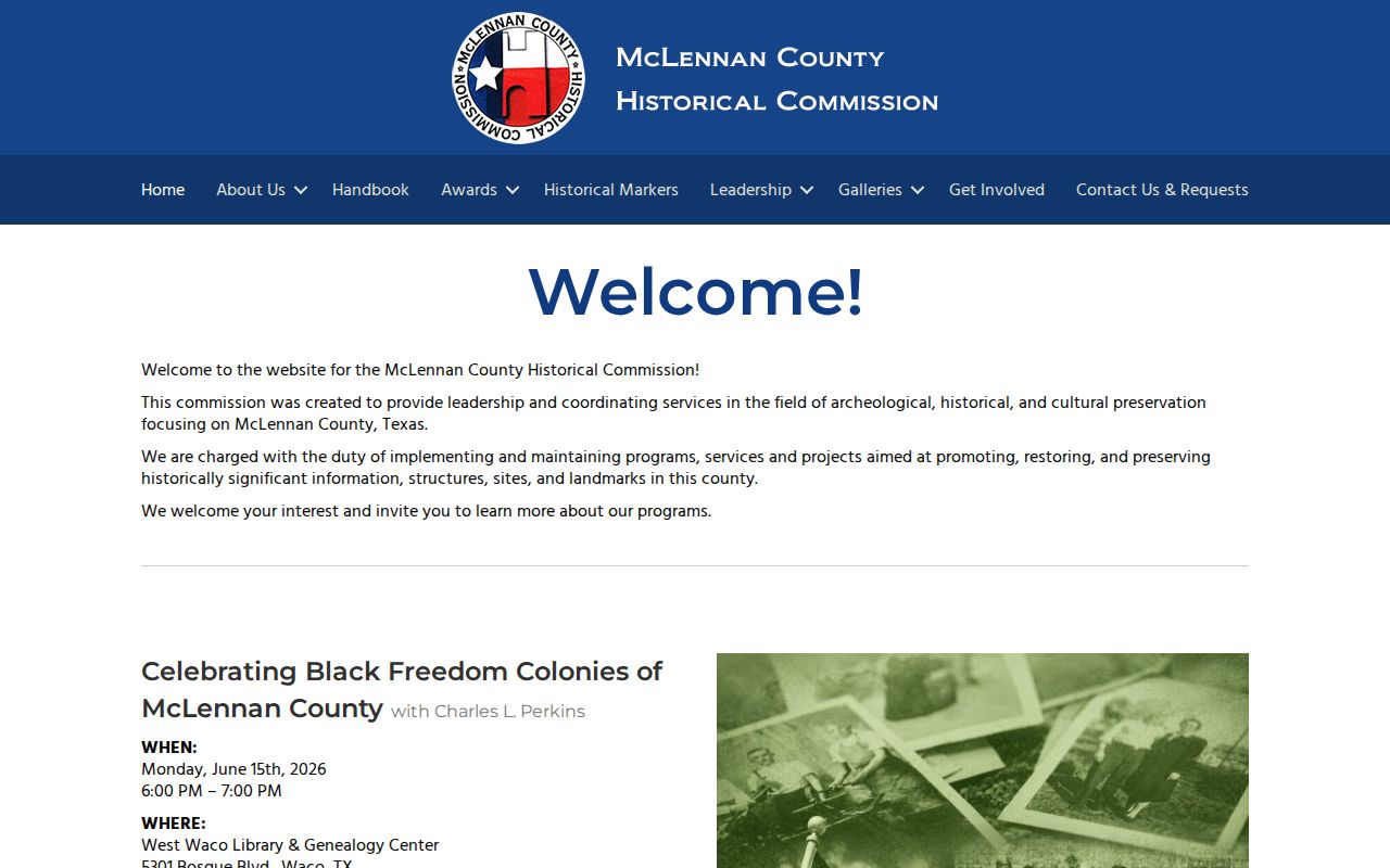 McLennan County residents directory local historical commission