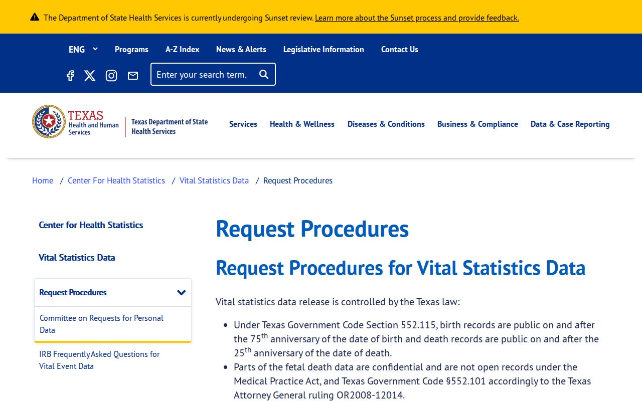 McLennan County residents directory Texas vital records procedures