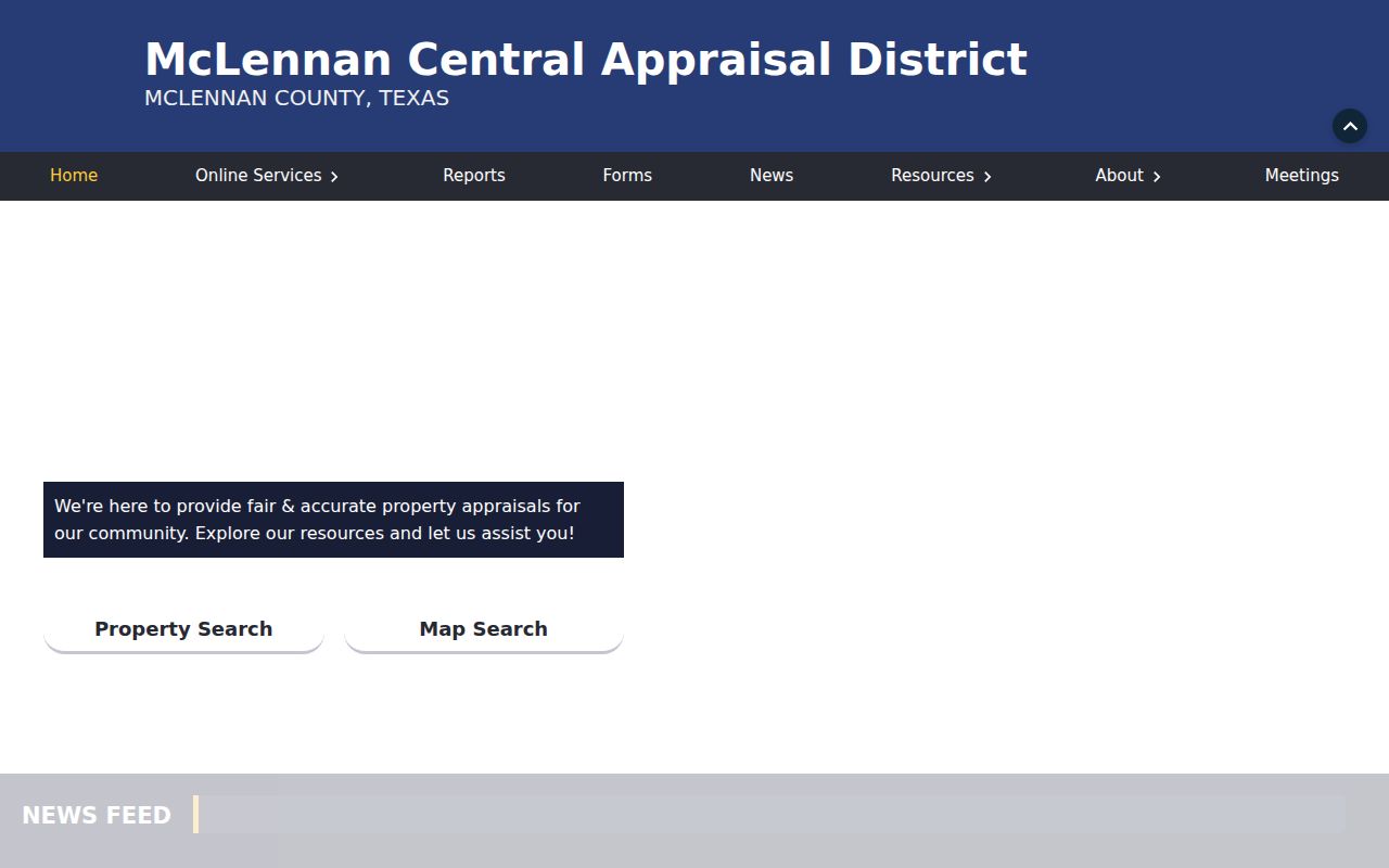 McLennan County street directory appraisal district property portal