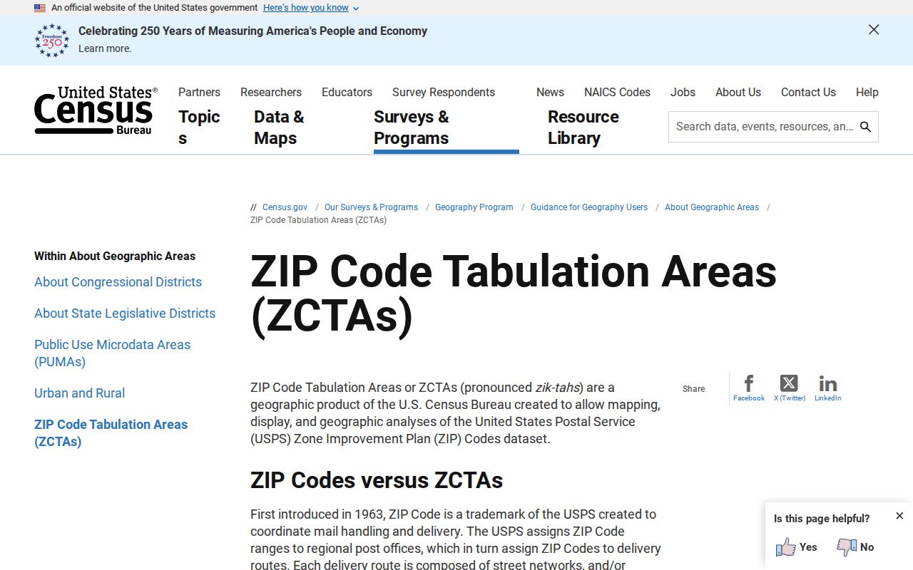 McLennan County ZIP code map Census ZCTA explanation